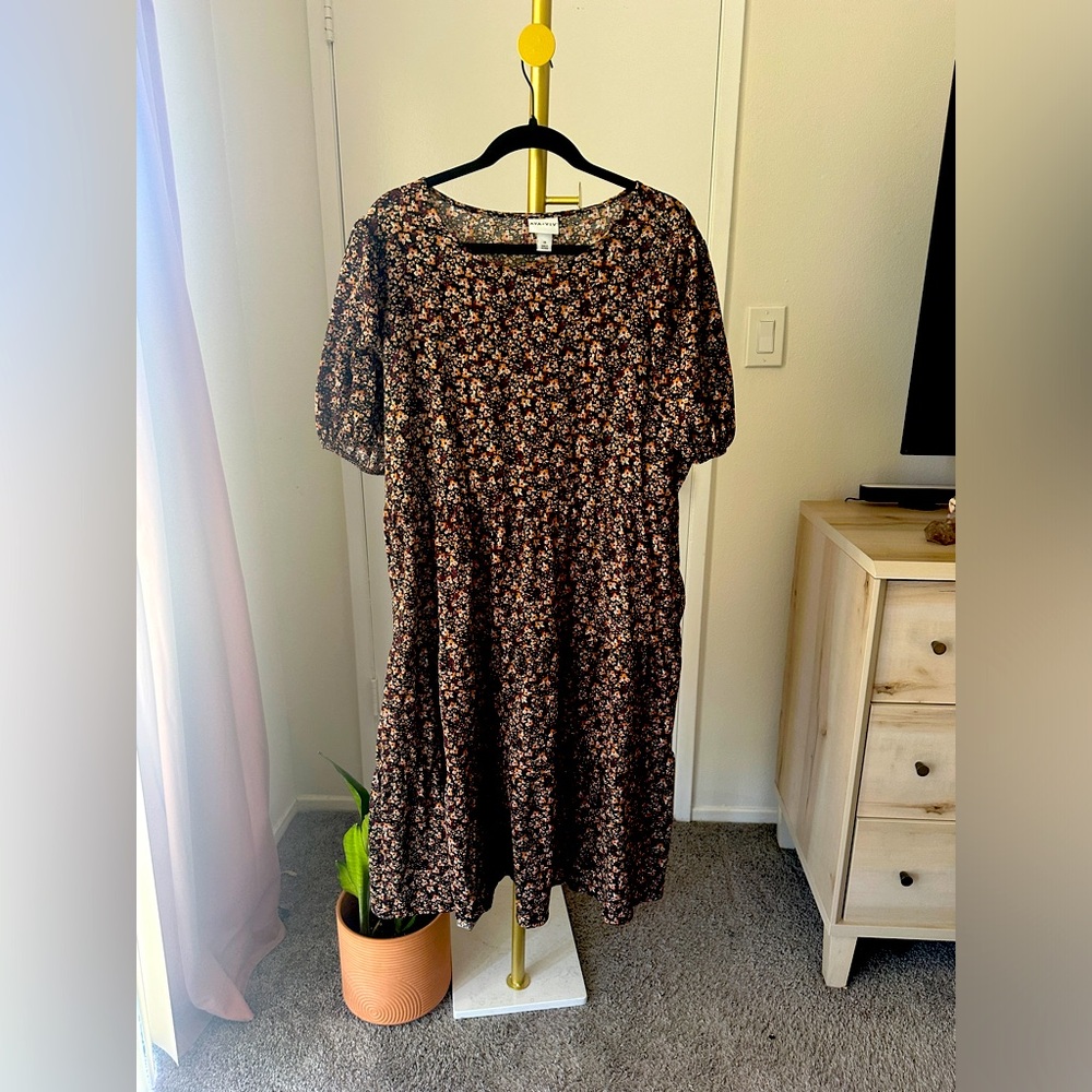 Plus size floral dress